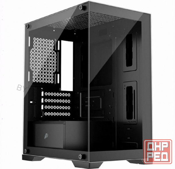 Корпус [арт-7609] 1stplayer Miku Mi2 Black (Mi2-Bk-3f1) / Matx / 3x120mm Led Fans Макеевка - изображение 1