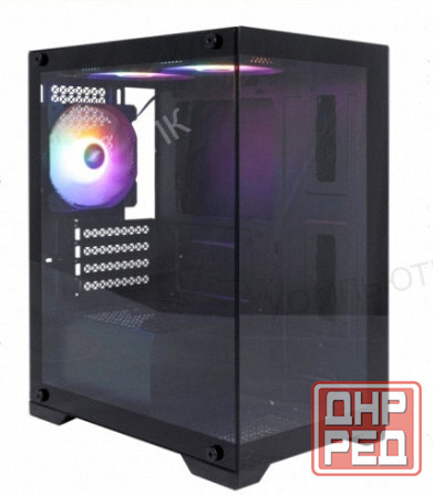 Корпус [арт-7609] 1stplayer Miku Mi2 Black (Mi2-Bk-3f1) / Matx / 3x120mm Led Fans Макеевка - изображение 4