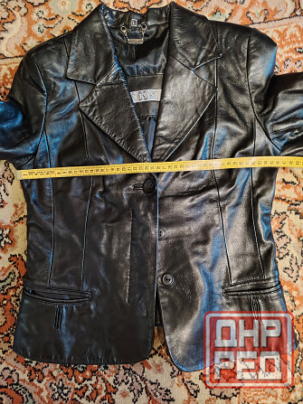 Куртка - жакет кожаная женская Макеевка - изображение 2