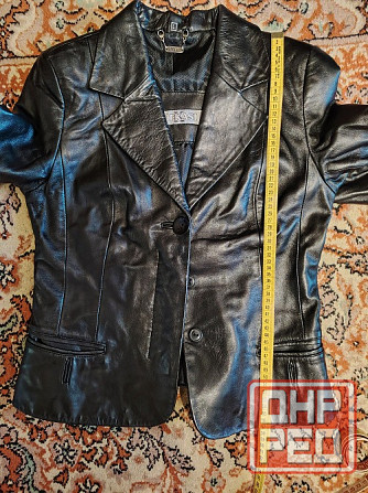 Куртка - жакет кожаная женская Макеевка - изображение 1
