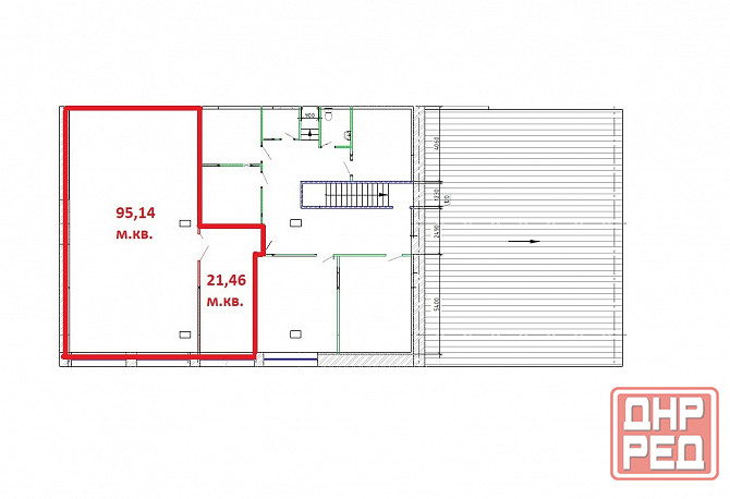 Аренда коммерческого помещения, 2 этаж - 116.6 м. кв. Донецк - изображение 4