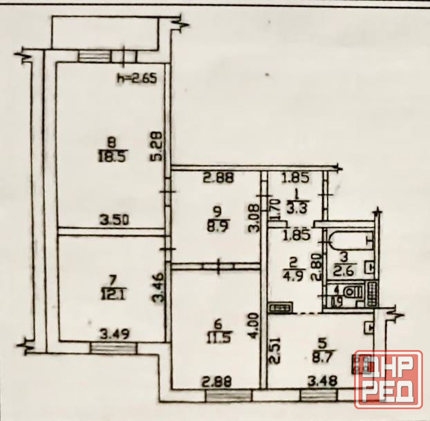 Продажа 3 комн. квартиры. Донской Донецк - изображение 9