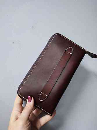 Клатч-кошелек из натуральной кожи ручной работы Донецк