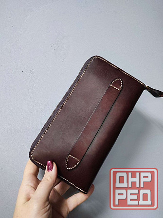 Клатч-кошелек из натуральной кожи ручной работы Донецк - изображение 3