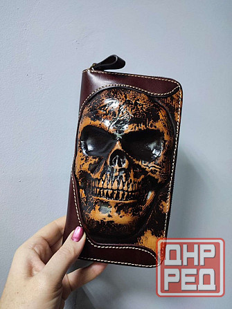 Клатч-кошелек из натуральной кожи ручной работы Донецк - изображение 1