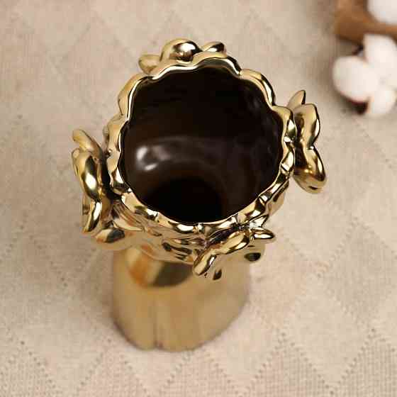 Оригинальная керамическая ваза-кашпо-фигура (ручная работа) - 23х10х12 см Донецк