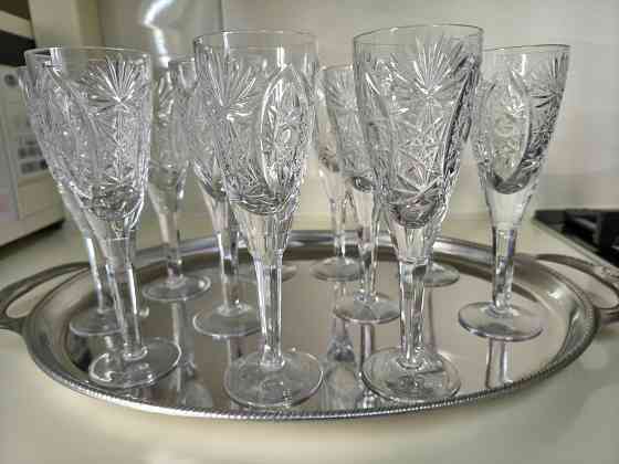 Хрустальные фужеры на ножке Донецк