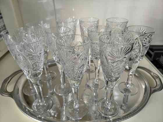Хрустальные фужеры на ножке Донецк