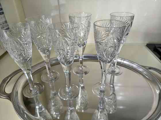 Хрустальные фужеры на ножке Донецк