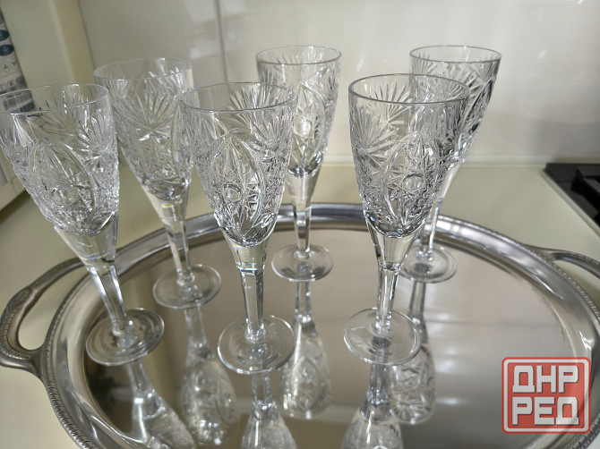 Хрустальные фужеры на ножке Донецк - изображение 1