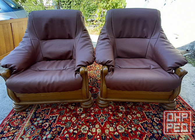 Кожаный диван и кресла Макеевка - изображение 1