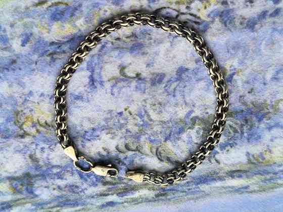 Серебряный браслет 18 см б/у Донецк