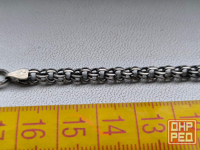 Серебряный браслет 18 см б/у Донецк - изображение 4