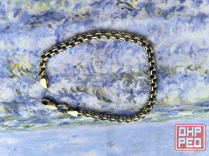 Серебряный браслет 18 см б/у Донецк - изображение 1