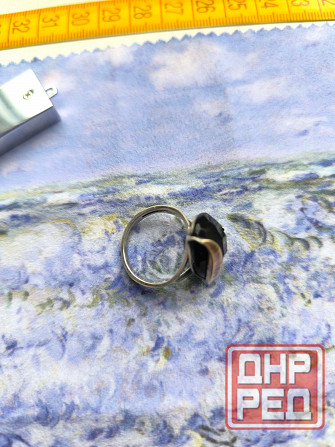 Серебряное кольцо с камнем б/у 16,5-17 Донецк - изображение 4