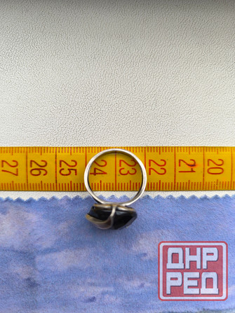 Серебряное кольцо с камнем б/у 16,5-17 Донецк - изображение 2