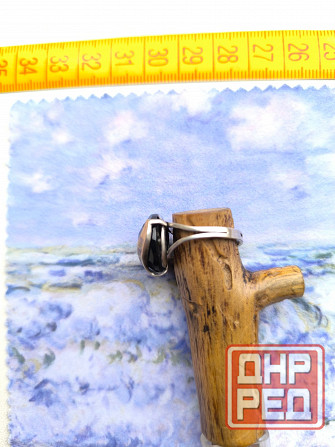 Серебряное кольцо с камнем б/у 16,5-17 Донецк - изображение 3