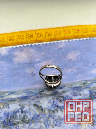 Серебряное кольцо с камнем б/у 16,5-17 Донецк - изображение 7