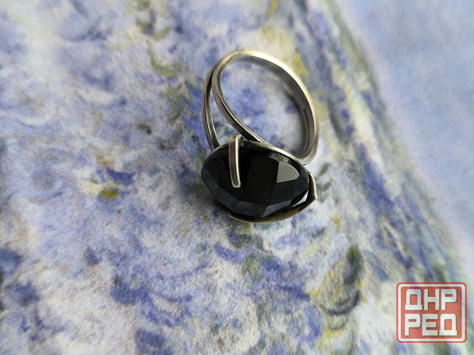 Серебряное кольцо с камнем б/у 16,5-17 Донецк - изображение 6