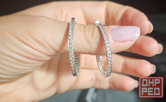 Серьги белое золото конго ( 585) Донецк - изображение 2