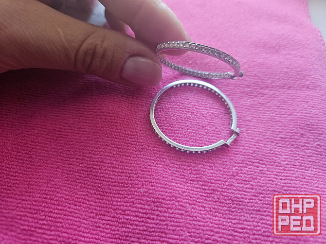 Серьги белое золото конго ( 585) Донецк - изображение 1