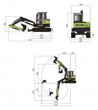 Мини-экскаватор Zoomlion ZE55GU Мариуполь