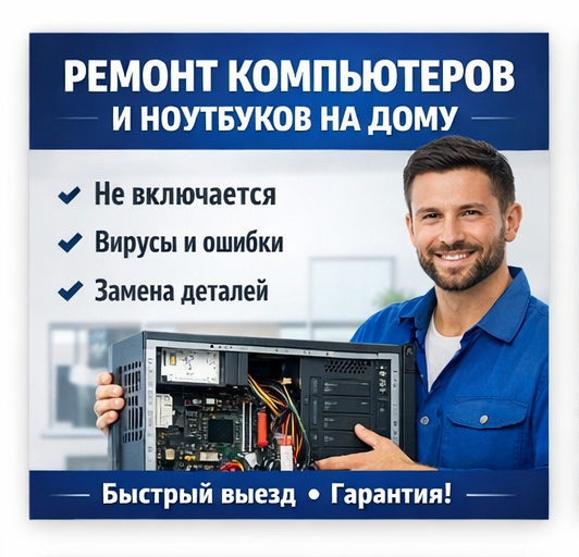 Ремонт компьютеров и ноутбуков на дому Донецк