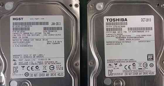Hdd Toshiba, Hitachi 500gb Донецк