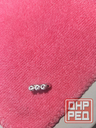 Сережка из белого золота ( 1 шт) Донецк - изображение 1