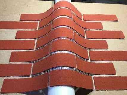 Гибкий кирпич на сетке с защитной пленкой Донецк