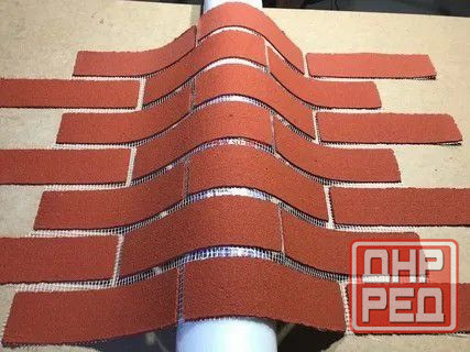 Гибкий кирпич на сетке с защитной пленкой Донецк - изображение 1
