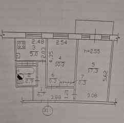 Продам 2 ком кв в Калининском р-н по ул Владычанского Донецк