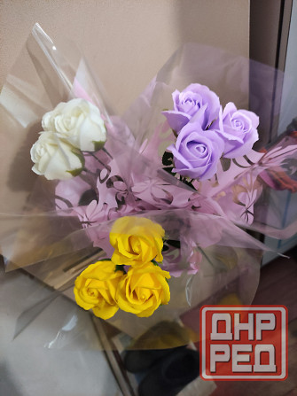 Букет цветы розы из мыла. Донецк - изображение 1