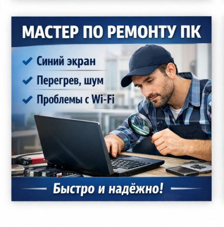 Мастер по ремонту пк и ноутбуков Донецк