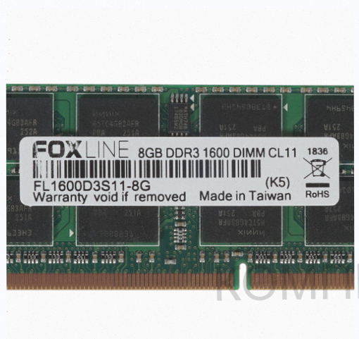 Оперативная Память so-dimm 8gb Ddr3-1600 pc3-12800 Foxconn Foxline, cl11, 1.5v, (512x8), - арт:5546 Донецк