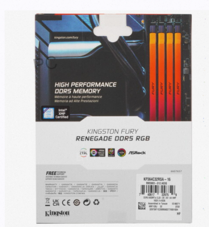 Оперативная Память Ddr5 Kingston Fury Renegade Silver Rgb [kf564c32rsa-16] 16 гб, 6400mhz - арт:3502 Донецк