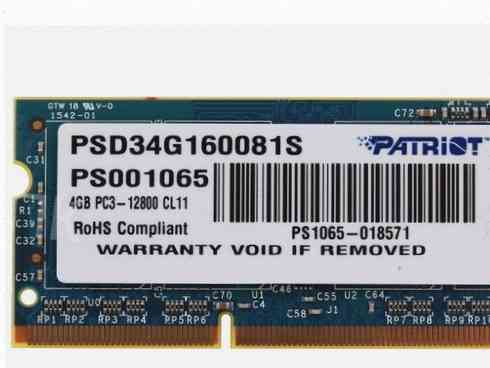 Оперативная Память Sodimm Patriot Signature [psd34g160081s] 4 гб - арт:6060 Донецк