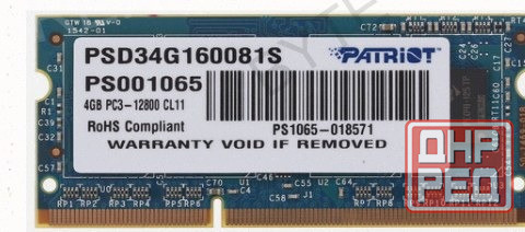 Оперативная Память Sodimm Patriot Signature [psd34g160081s] 4 гб - арт:6060 Донецк - изображение 1