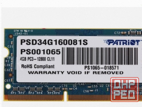 Оперативная Память Sodimm Patriot Signature [psd34g160081s] 4 гб - арт:6060 Донецк - изображение 2