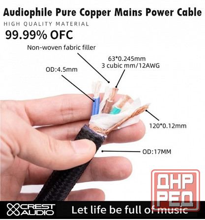 Кабель сетевой CREST AUDIO серии Premium Донецк - изображение 4