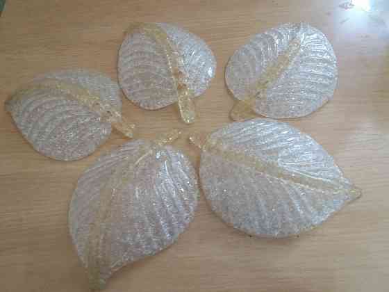 Продам декор для люстры квартиры светильника листья стекло Донецк