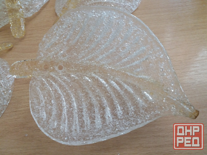 Продам декор для люстры квартиры светильника листья стекло Донецк - изображение 8