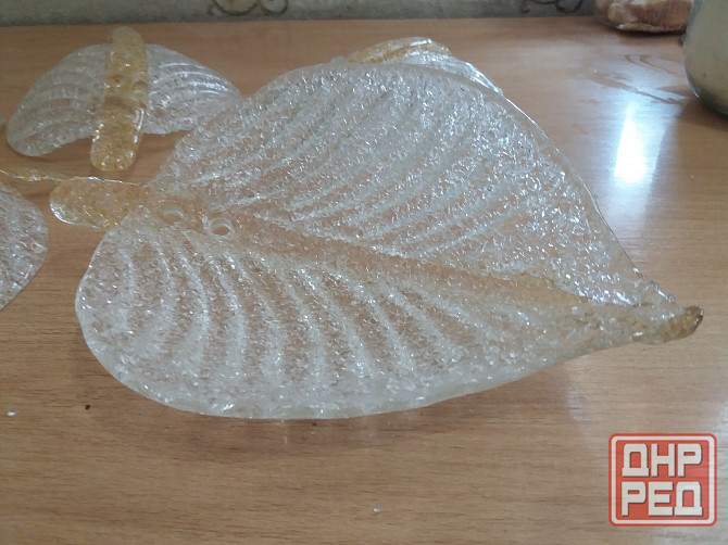 Продам декор для люстры квартиры светильника листья стекло Донецк - изображение 4