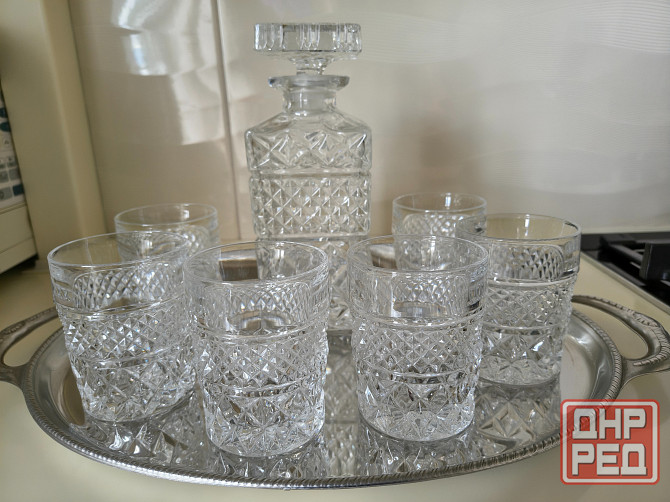 Хрустальный графин с 6 стаканами. Bohemia Донецк - изображение 1