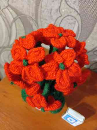 Цветок из ниток и проволоки Макеевка