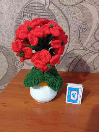 Цветок из ниток и проволоки Макеевка