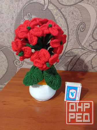 Цветок из ниток и проволоки Макеевка - изображение 1