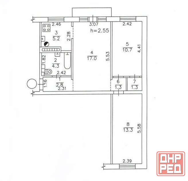 Продам 3-комнатную квартиру в районе Пролетарского райисполкома. Донецк - изображение 10