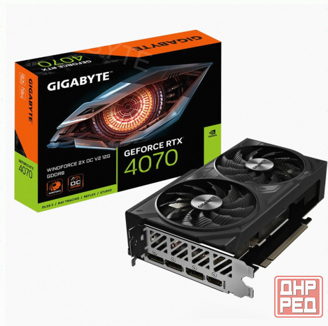 Видеокарта Gigabyte Rtx4070 Windforce 2x oc v2 12gb Gddr6 192bit 3xdp Hdmi 2fan Rtl - арт:8528 Макеевка - изображение 1