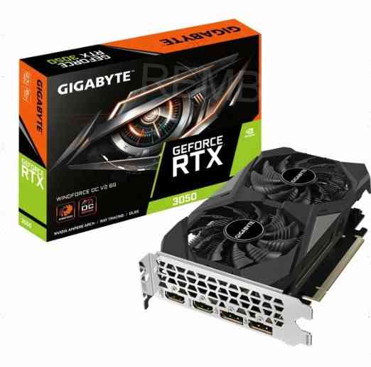 Видеокарта Gigabyte Rtx3050 Windforce oc v2 6gb Gddr6 96bit 2xdp 2xhdmi 2fan Rtl - арт:5852 Макеевка